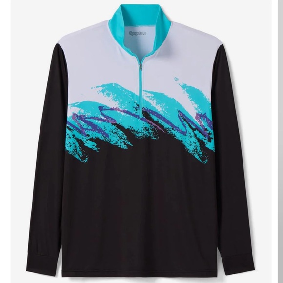 Tipsy Elves Men's Midnight Rip 'N Sip Golf Pullover Quarter Zip - Picture 1 of 7